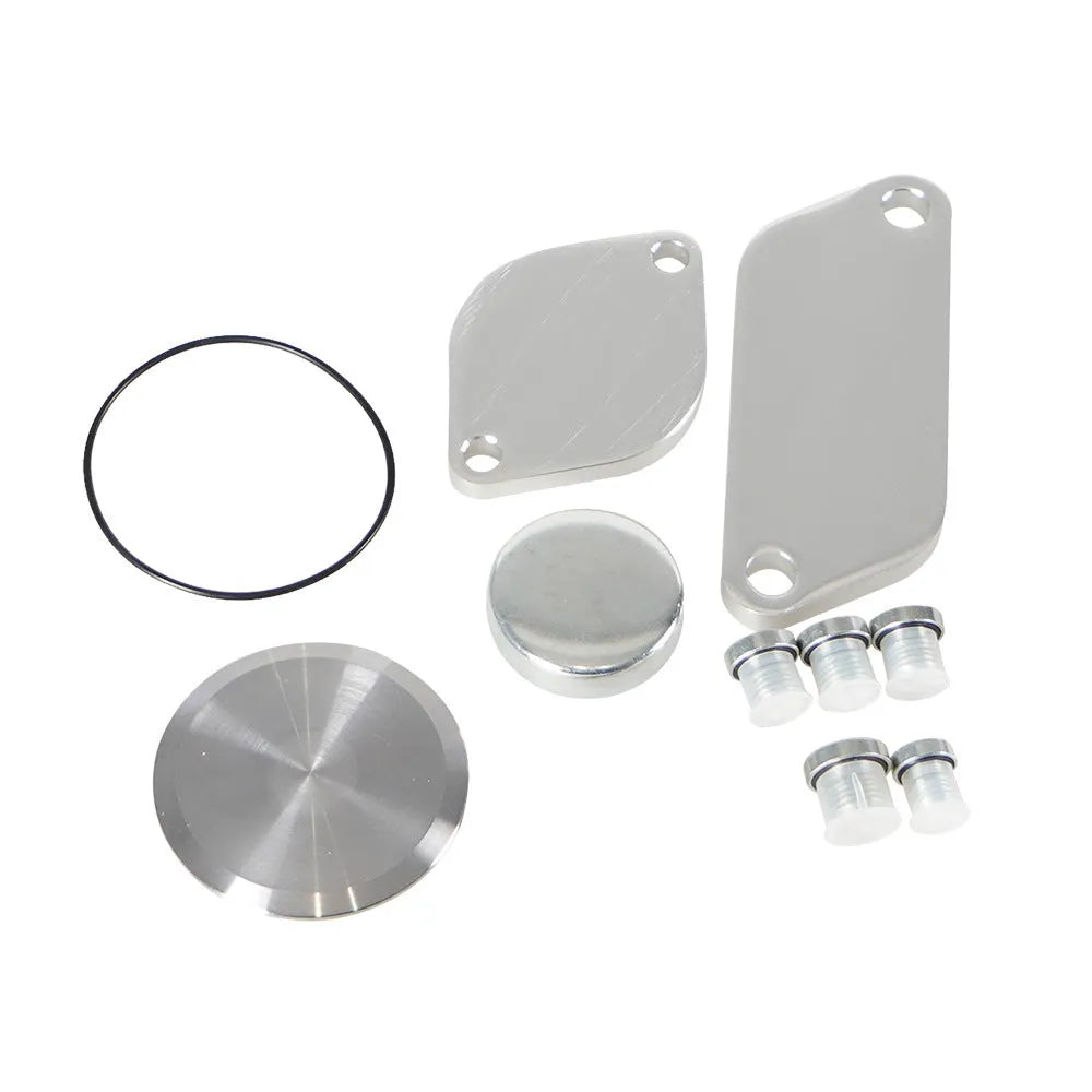 Silver aluminium alloy automotive valve cover for cooler exhaust gas recirculation systems.