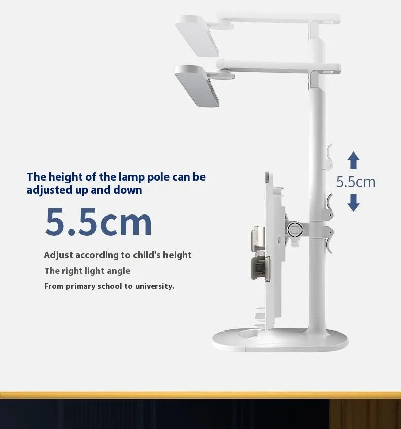 Adjustable reading table lamp with three colour temperature settings and battery operation