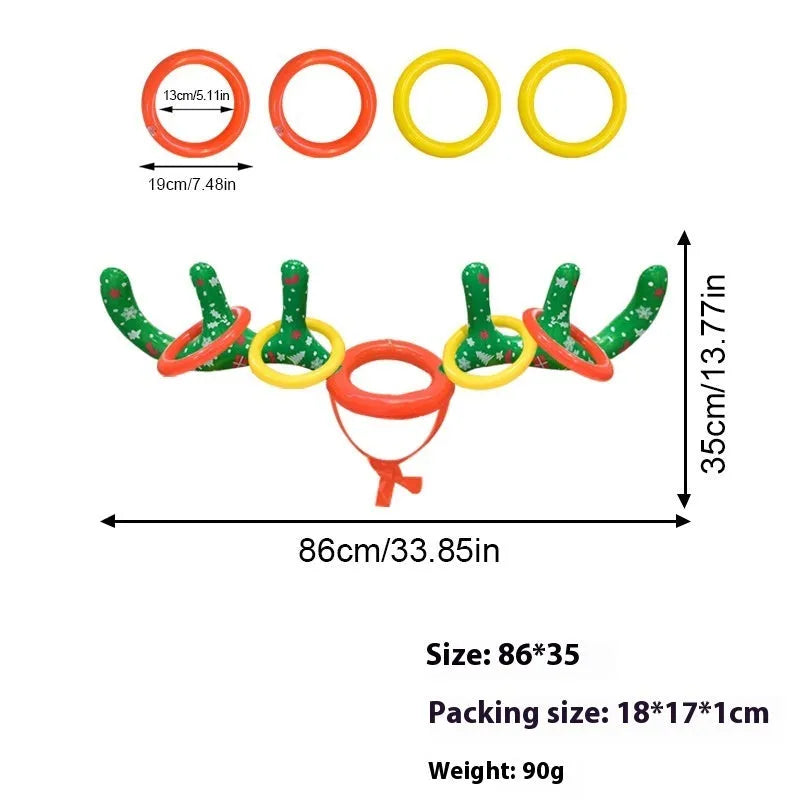 PVC inflatable throwing toy showing octopus, antlers, witch hat, spider, Santa Claus, and rabbit ear styles for Ghost Festival games