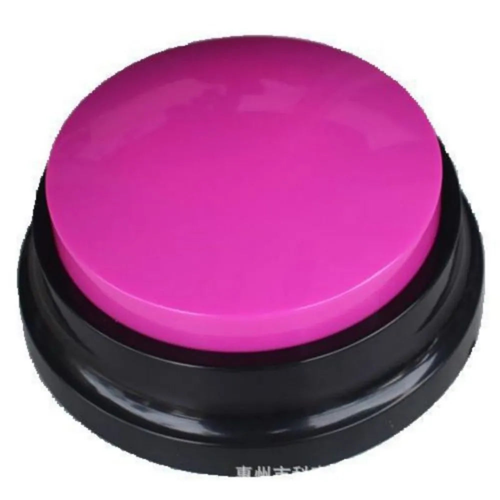 Voice recording pet training buzzer in five colour options for 30-second audio playback