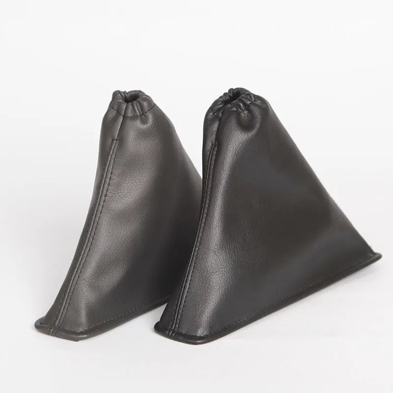 Black leather car shift lever dirt-proof cover for Toyota Corolla gear selector