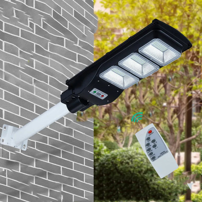 60W integrated solar street light with remote control for outdoor garden and pathway lighting