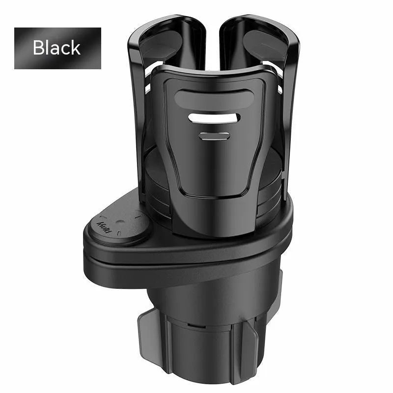 Second generation car cup holder modification kit with ABS plastic construction in carbon fibre pattern finish