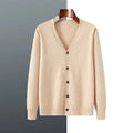Men's V-neck knitted cardigan coat in Andy velvet fabric with long sleeves