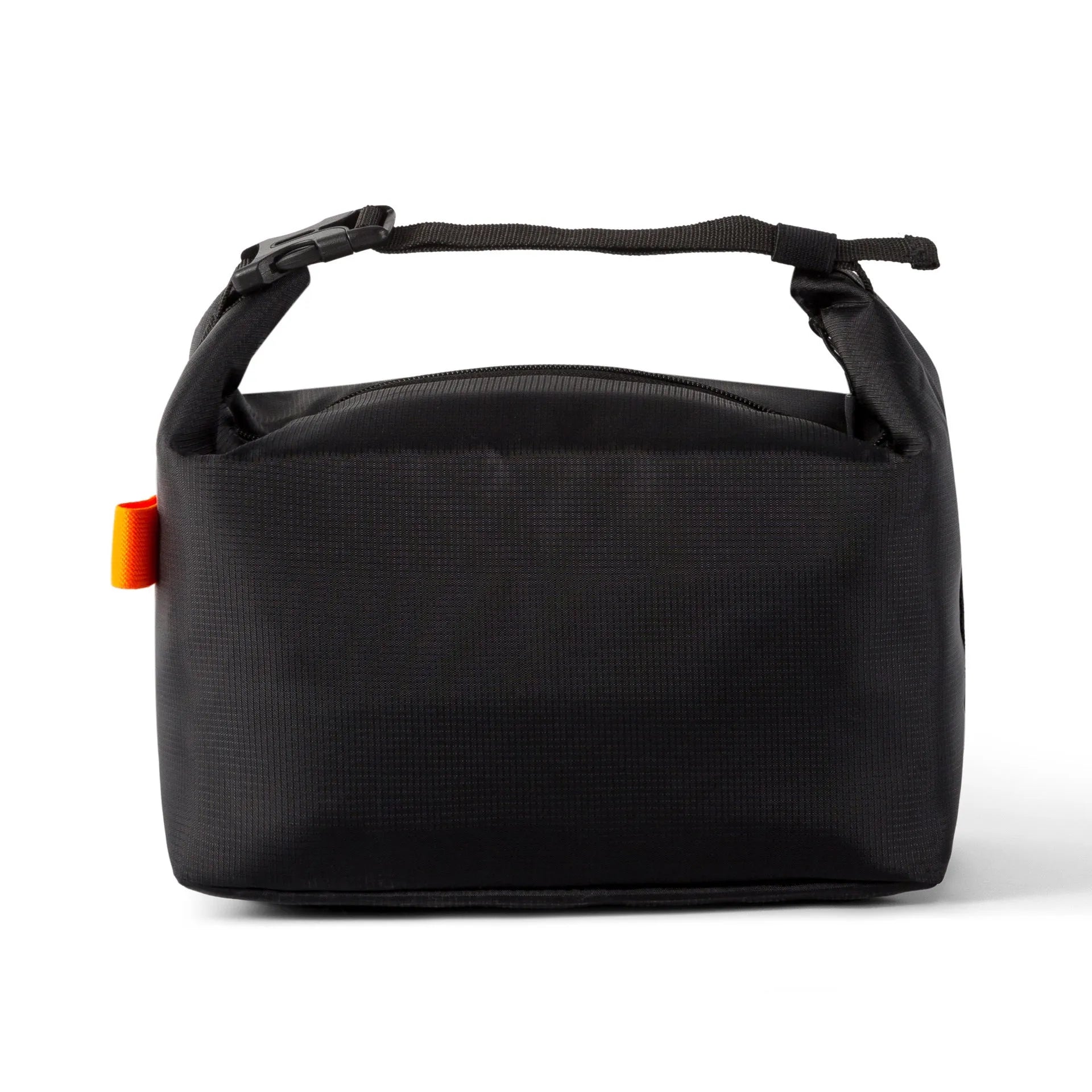 Japanese style insulated lunch bag in Oxford cloth, shown in grey, black, yellow, and army green colours.