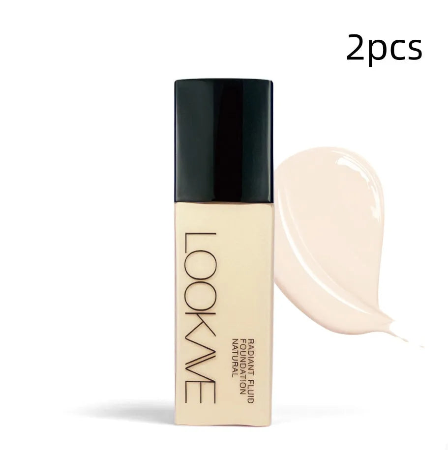 LOOKAVE matte liquid foundation bottle in 21g size showing cream formula