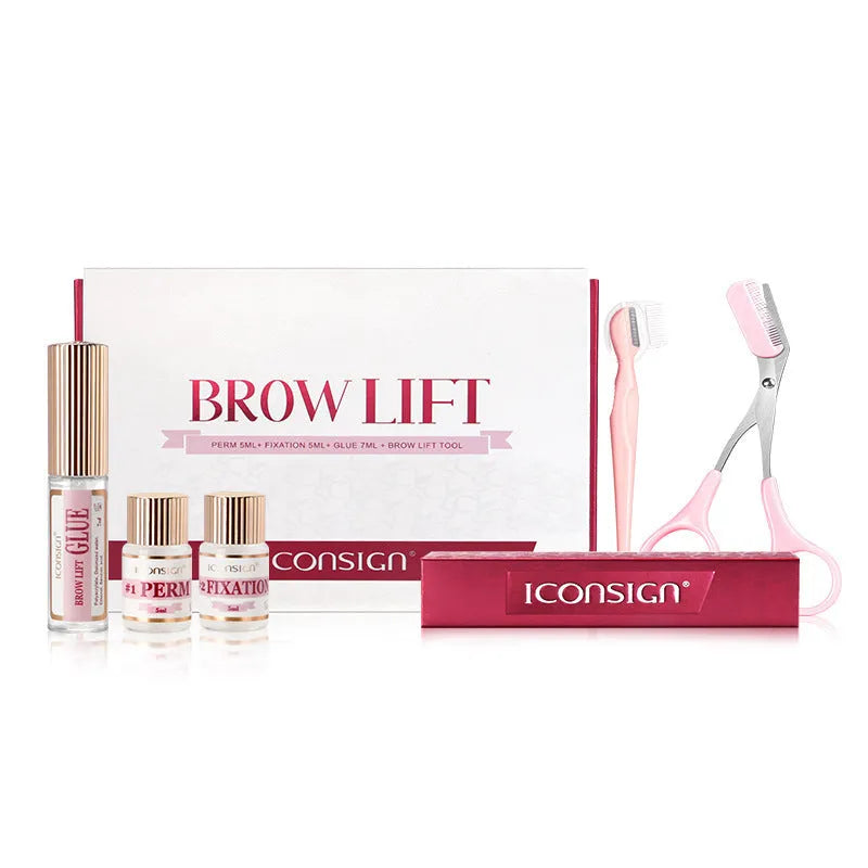 Pink eyebrow quick ironing perm set complete kit for brow styling