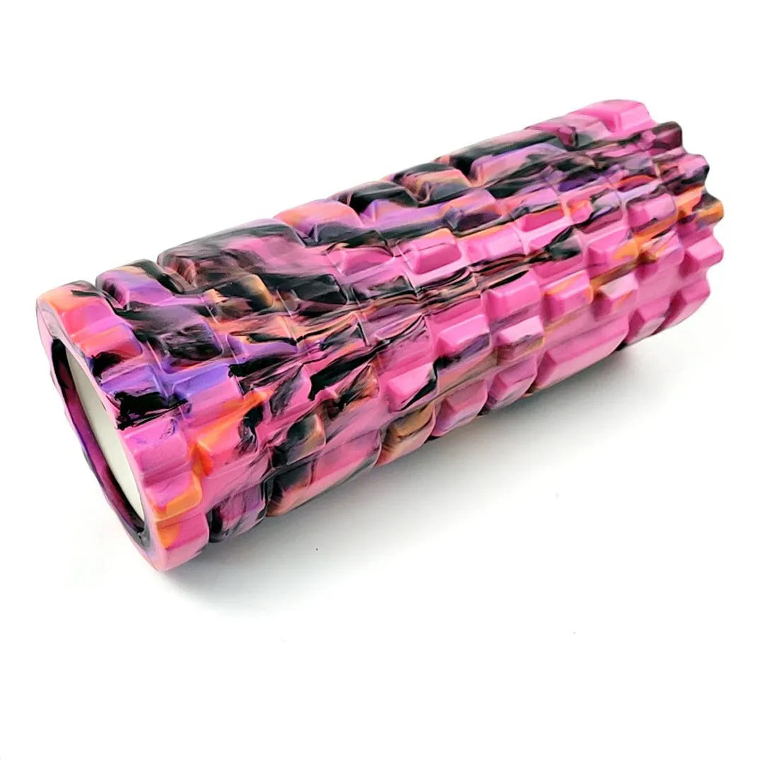 33cm camouflage pattern EVA foam roller in blue green yellow colour variation