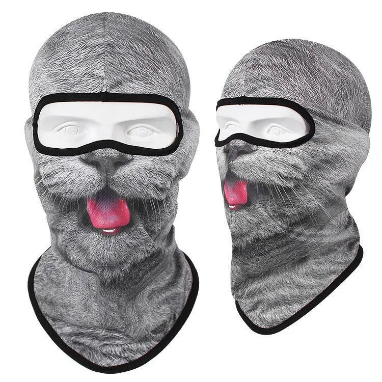 Motorcycle breathable skull sun mask with Bakool silk fabric in 36*29 cm size