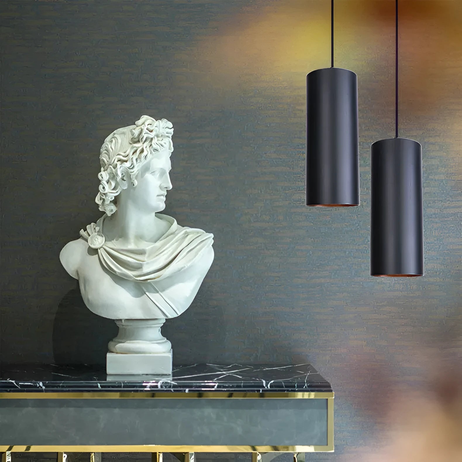 Iron art chandelier with retro industrial design in matte black finish for bedroom or living room ceiling lighting