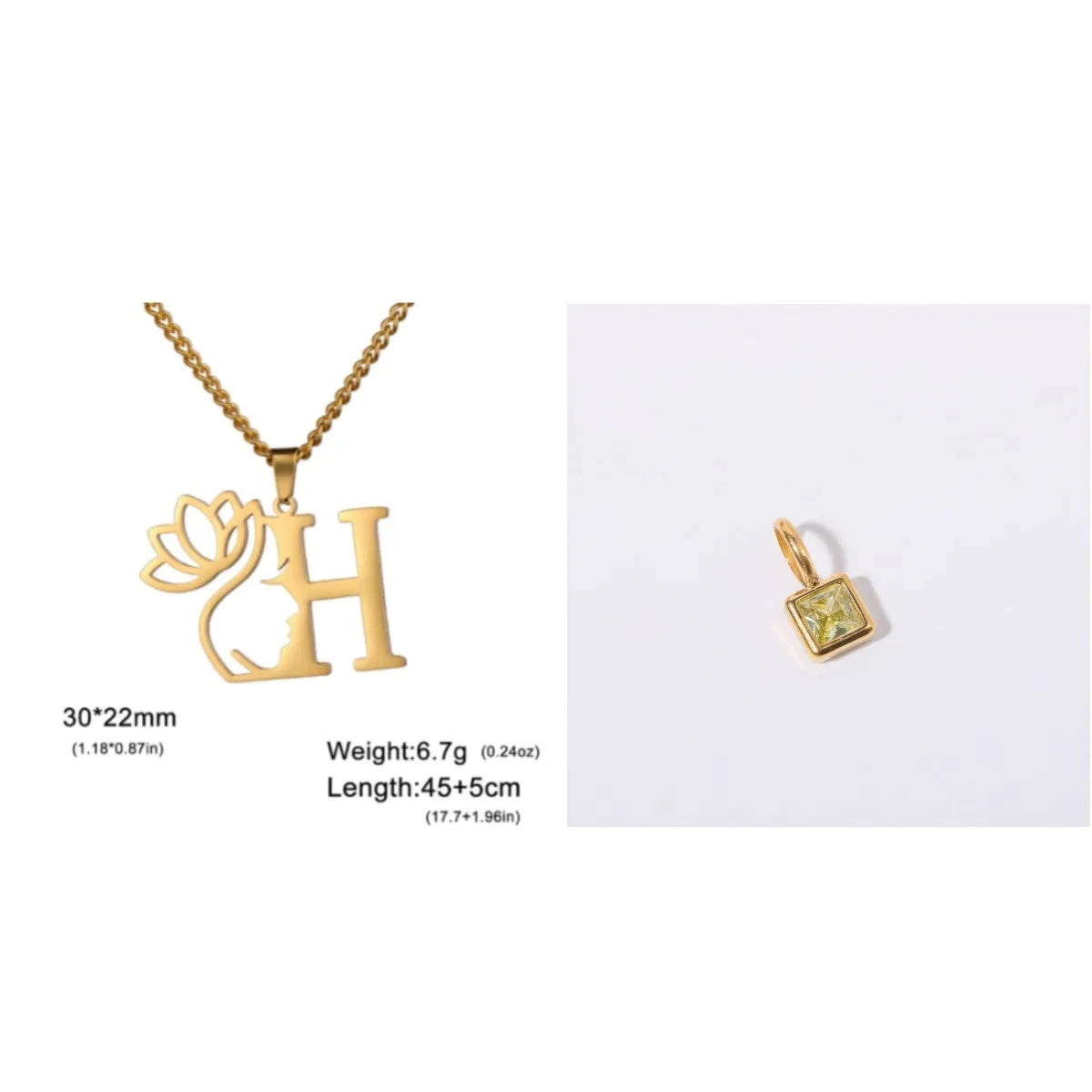 Stainless steel cross chain necklace with electroplated finish and single pendant