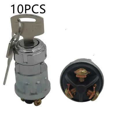 Pure copper vehicle ignition switch with key for trucks, forklifts and agricultural machinery