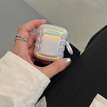 Silicone AirPods case with holographic laser design in magic laser ring colour