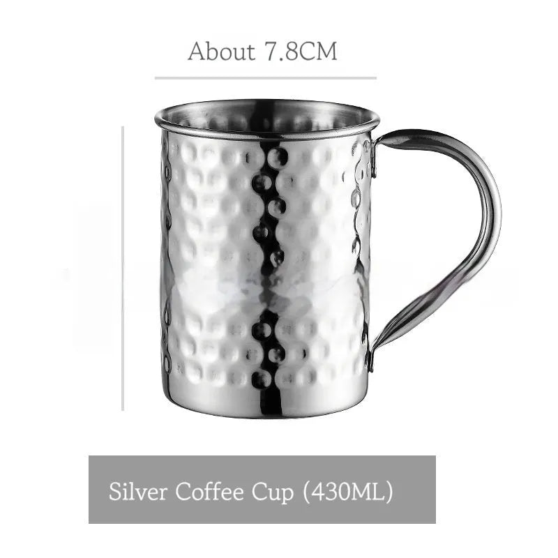 Stainless steel Moscow Mule cocktail glass with copper plating in multiple colour options