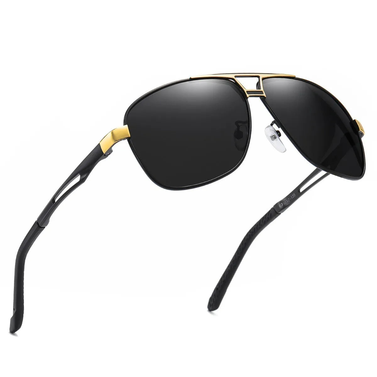 Men's orange red aviator sunglasses with polarised HD TAC lenses and metal frame