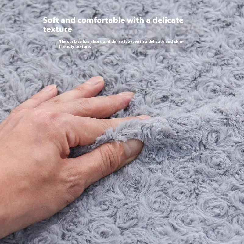 Light grey cloth dog kennel with raised sides for a medium-sized dog, shown on a wooden floor.