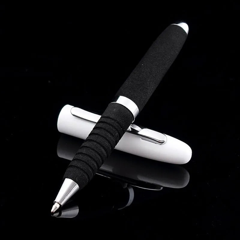 EVA metal cap mini ballpoint pen showing 1.0mm bullet tip and compact 112mm metal construction