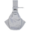 Folding cat messenger backpack with mesh panels shown in one of six colour options.