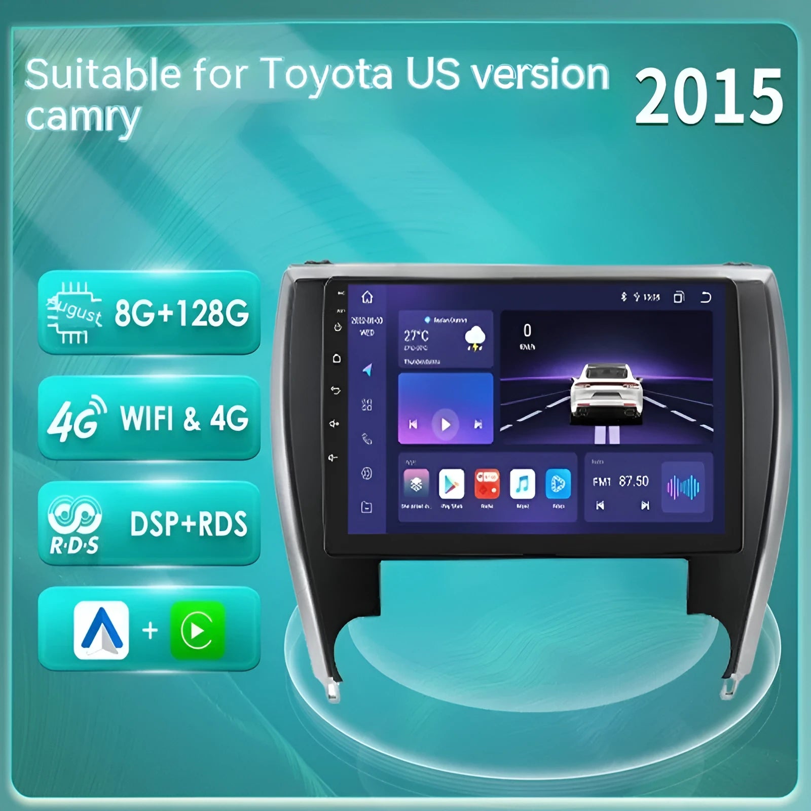 10 inch Toyota Camry 2015 vehicle-mounted MP5 navigator with carplay compatibility