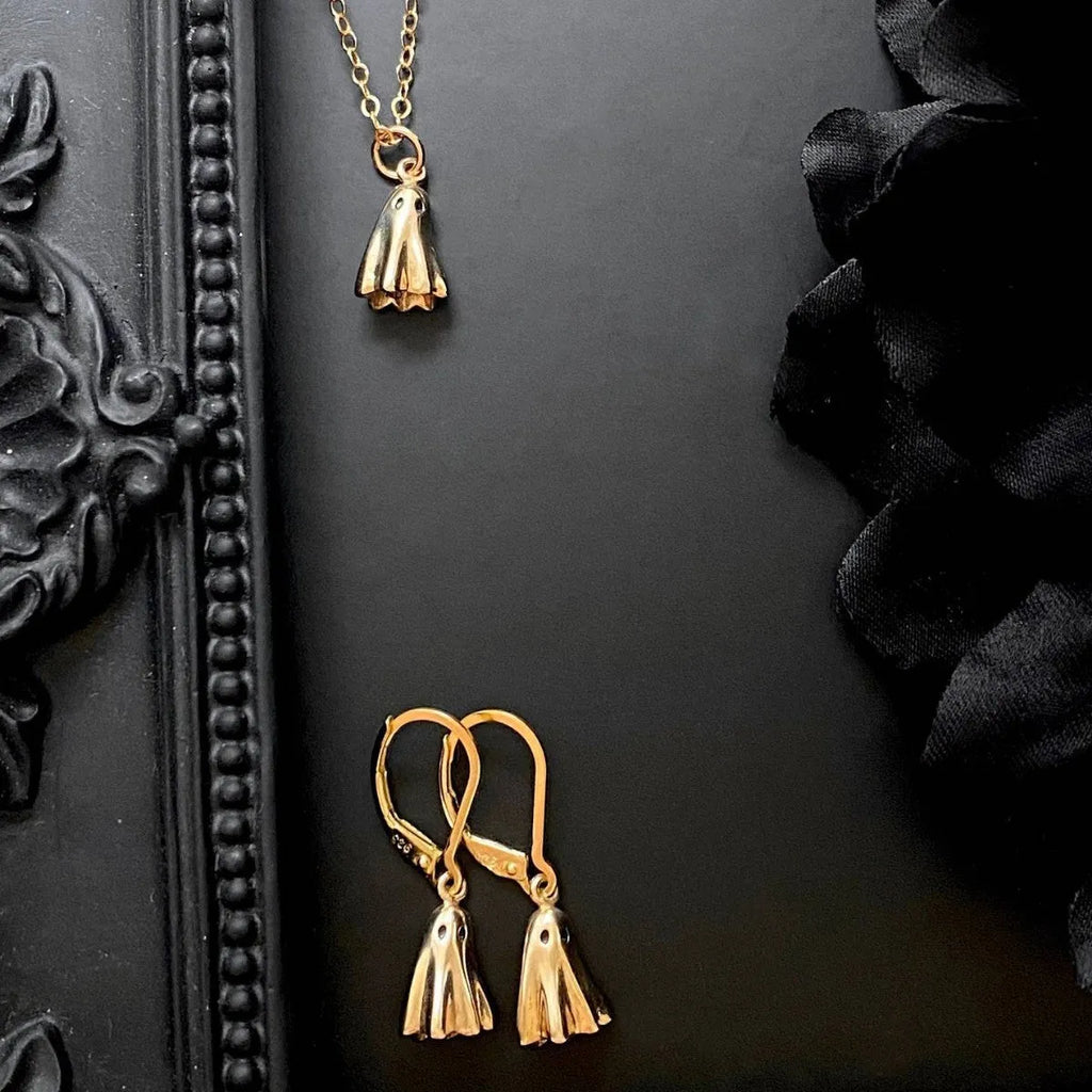 Ghost pendant stainless steel necklace with titanium steel pendant on twisted chain