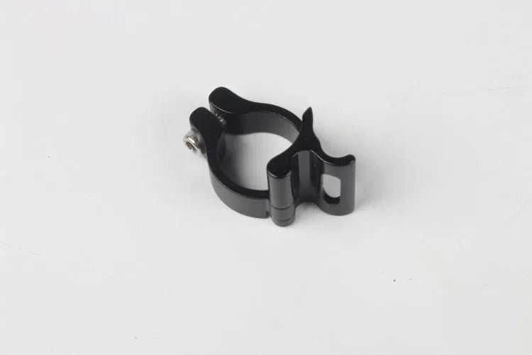 Black aluminium alloy vehicle clamp ring with 28.6mm diameter and steel frame construction