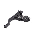 Aluminium two-finger motorcycle clutch lever in selected colour on bike.