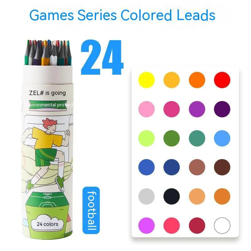 Zhenglin Sports Series colour pencils in paper barrel with multiple colour refill options
