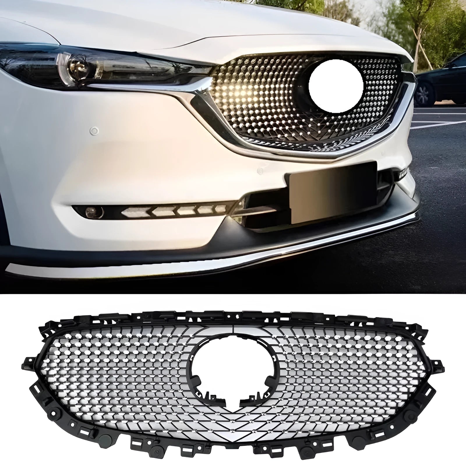 Mazda CX5 second generation medium mesh sports grille M16 model with GT belt styling options