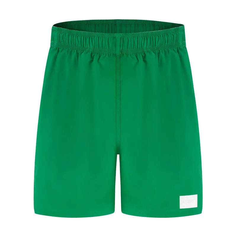 Men's quick-drying nylon sports shorts in straight leg style available in multiple colours