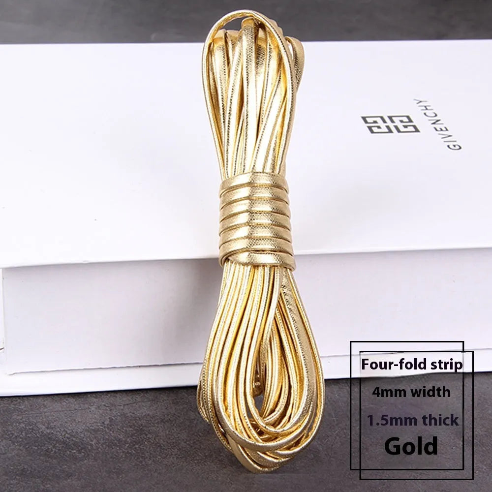 Coils of PU leather craft cord in multiple colours including black, red, blue, and beige