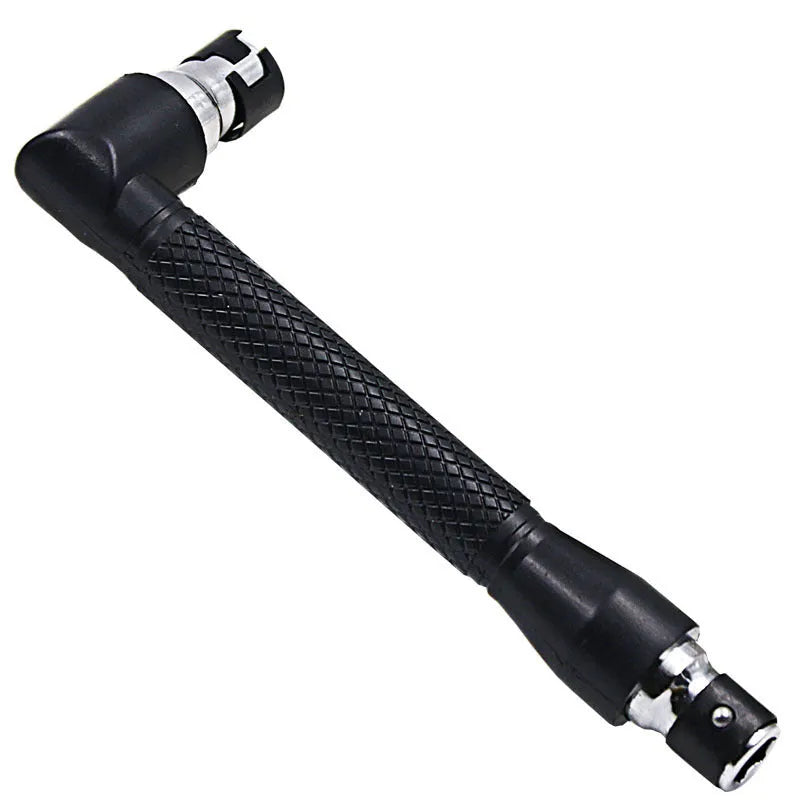L-type double-headed socket wrench with 10 steel drill bits for mechanical and DIY applications