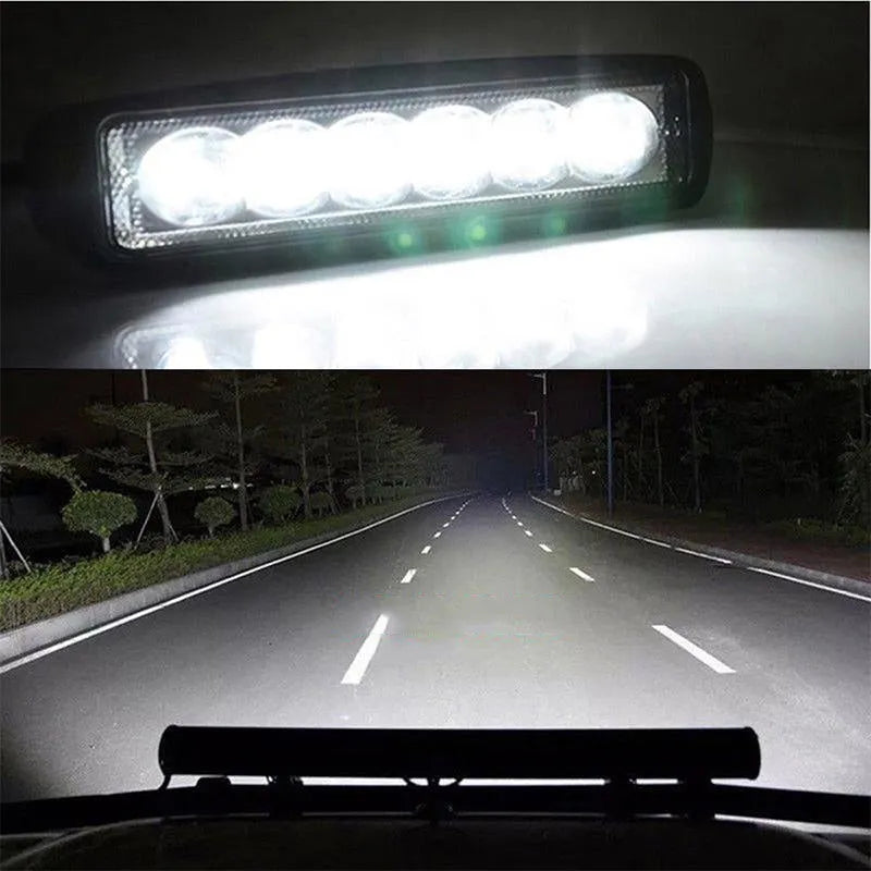 Black car auxiliary light with die-cast aluminium housing and polycarbonate cover