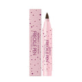 Freckle pen cosmetic applicator for faux freckles in dark brown and light brown shades