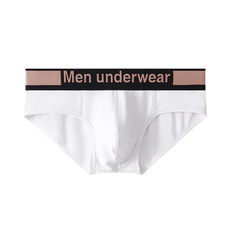 Men's modal briefs in black with gradient waistband, low waist sports style