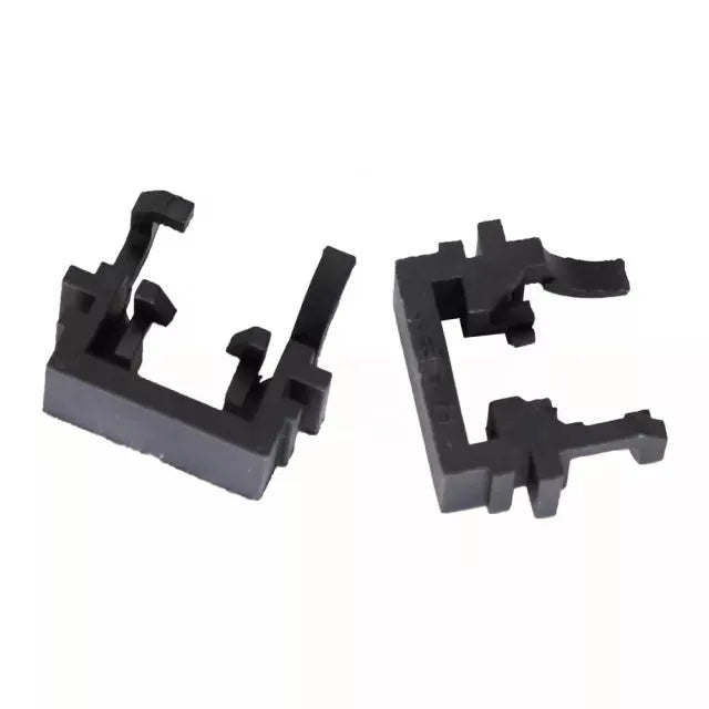 Black plastic LED headlight adapter bracket for Ford Focus Mondeo Fiesta, shows 30.7mm size.
