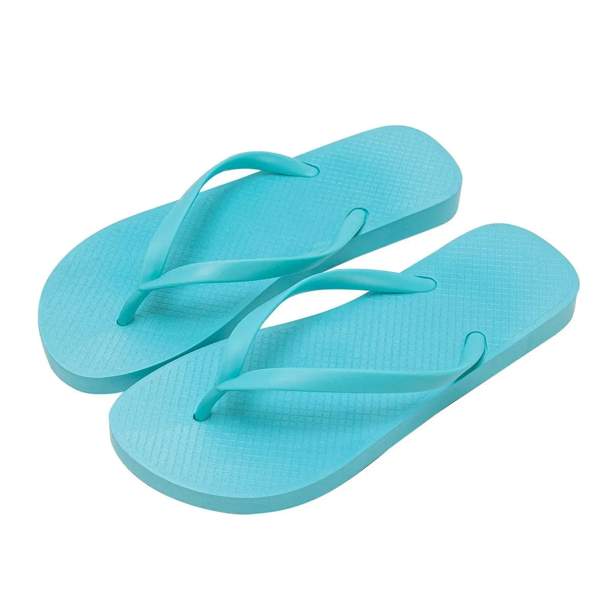 Foldable casual beach slippers in orange colour with hollow out design and non-slip PVC soles.