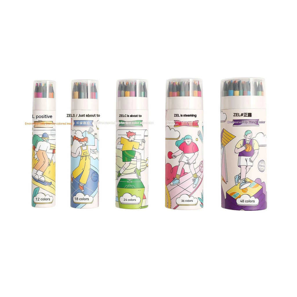 Zhenglin Sports Series colour pencils in paper barrel with multiple colour refill options