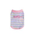Pink purple soft fabric vest for small dogs with seven size options for autumn wear
