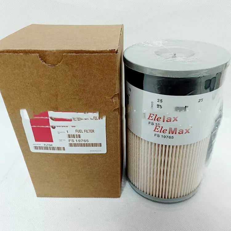 FS19764 diesel fuel filter for generator sets with folding paper element and 10mm connections