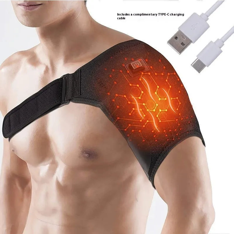 Electric heating USB shoulder pad with plug-in connector