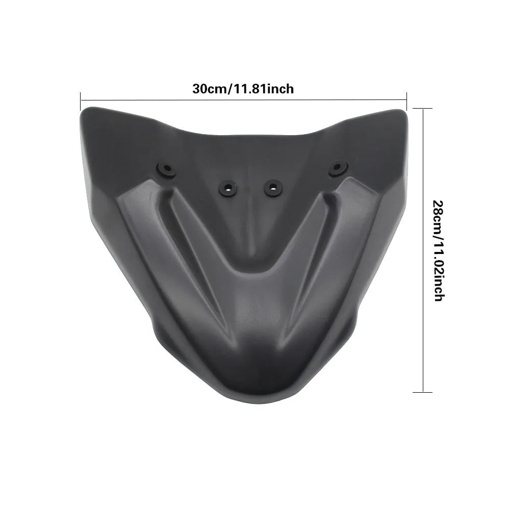 Black ABS fixed wind front wing accessory for KTM Adventure motorcycles