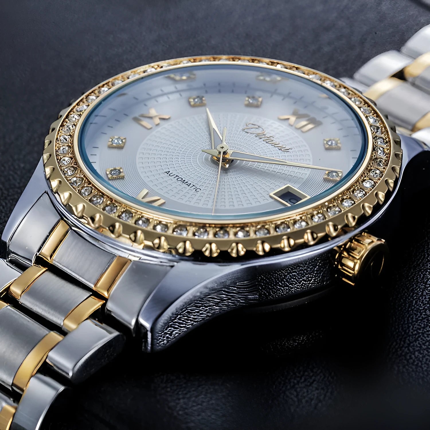 Fashionmonger men's waterproof automatic mechanical watch with luminous hands