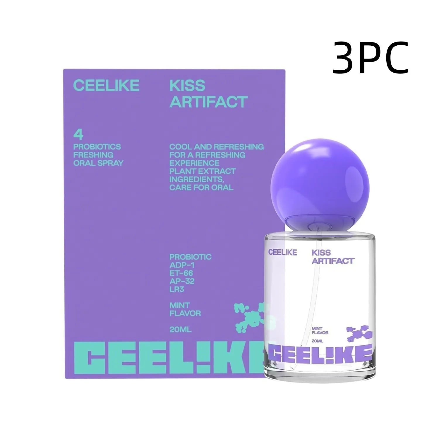 20ml probiotics oral care spray bottle with compact 4.7cm design for travel use