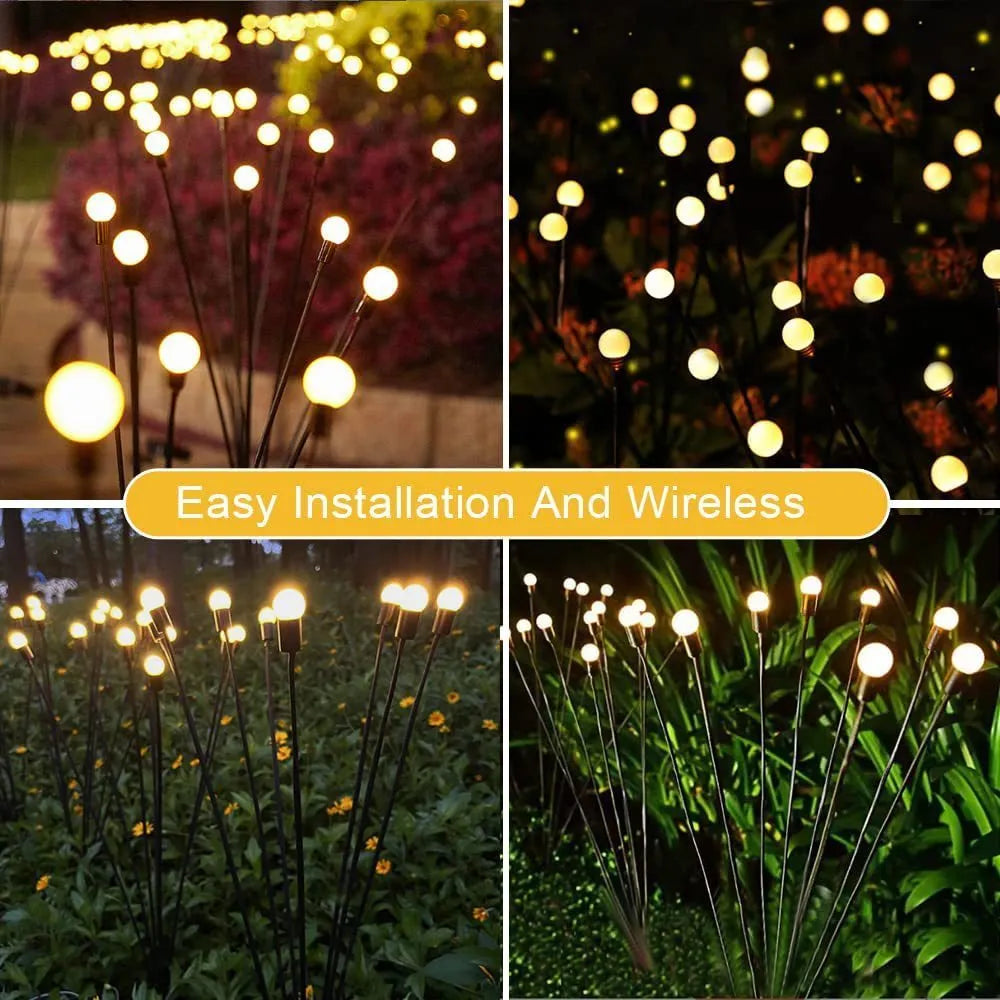 Solar-powered LED garden light with ground spike showing automatic light control for dusk-to-dawn operation