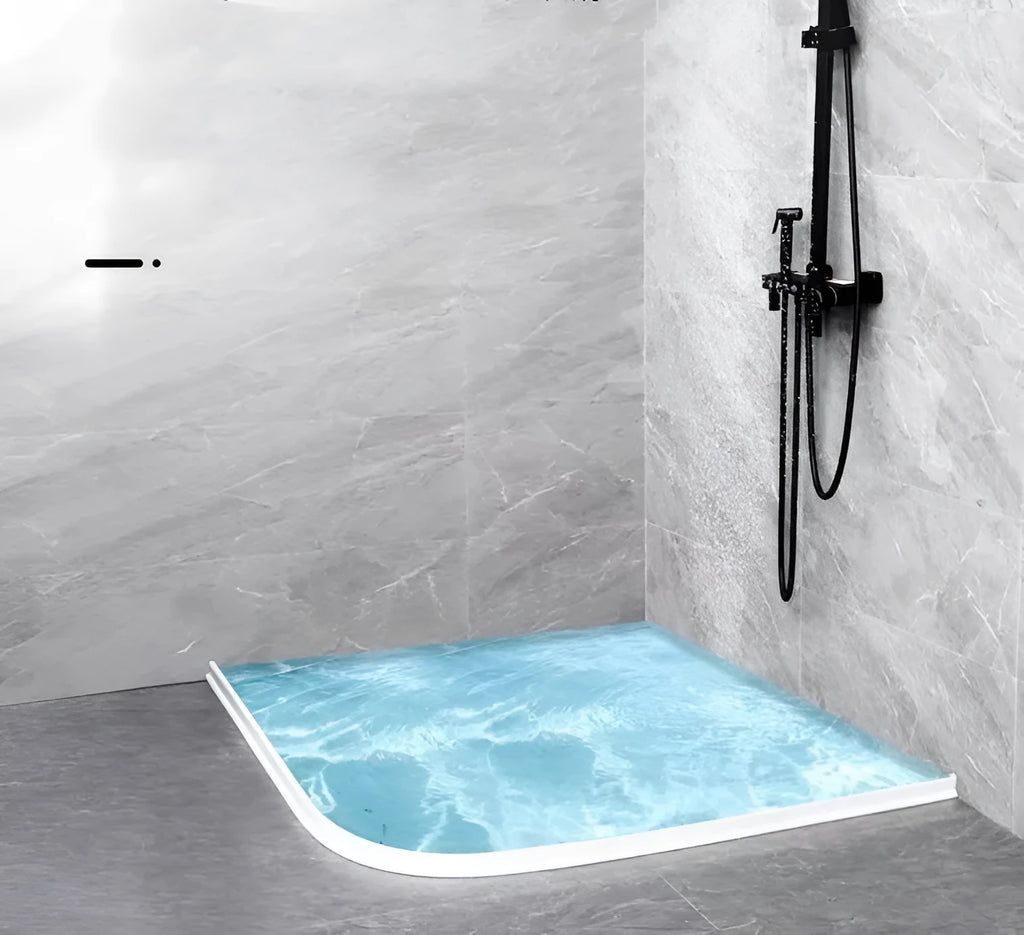 Flexible silicone bathroom waterproof strip for shower room dry wet separation in black colour
