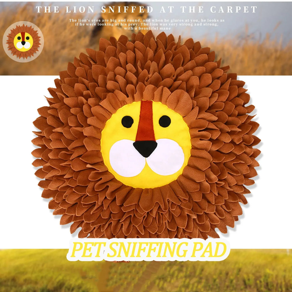 Brown Yizhiwen sniffing pad measuring 33cm for dogs and cats with food-hiding compartments