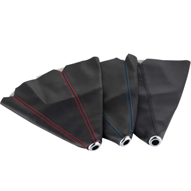 General Motors PU leather gear dirt-proof cover in black, blue, or red line colour options