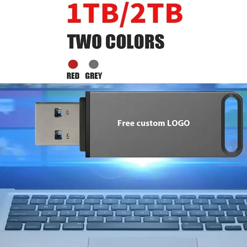 Metal USB flash drive with custom graphic design in black, red or silver colour options