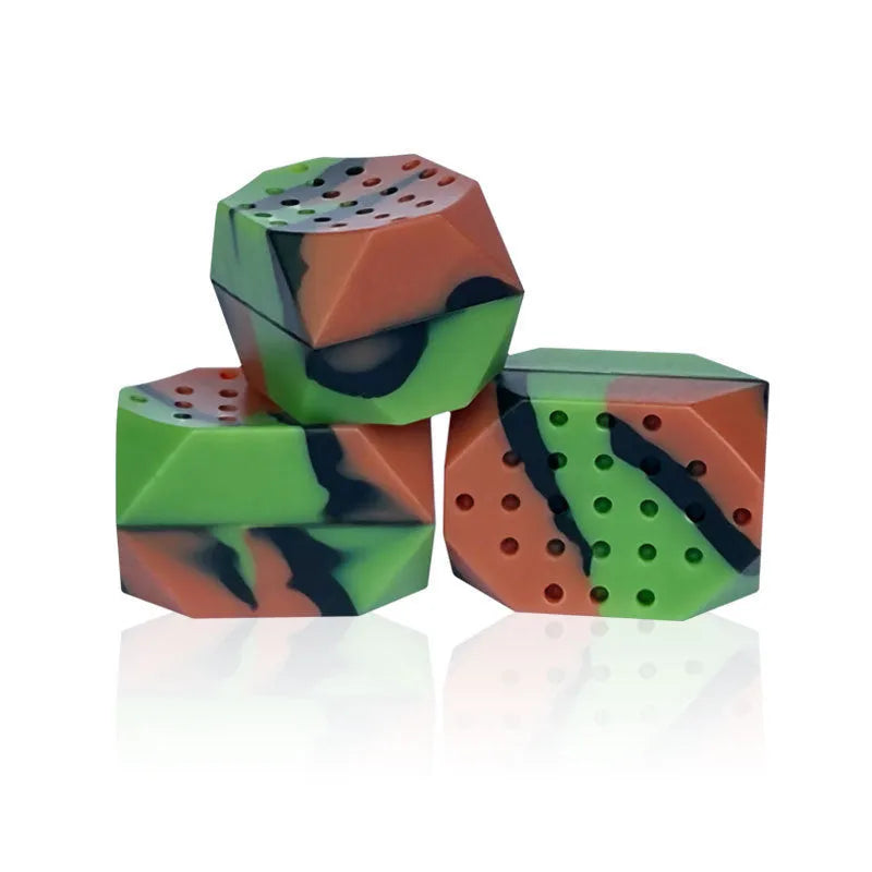 Camouflage silicone jaw training balls for facial muscle exercise in transparent two-pack packaging