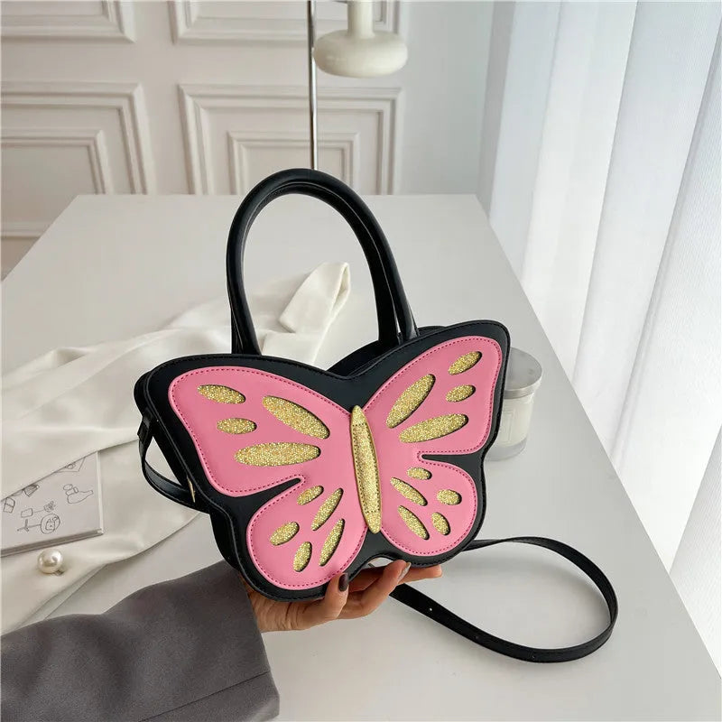 Square PU leather ladies crossbody bag in four colours with contrast detail